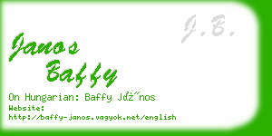 janos baffy business card